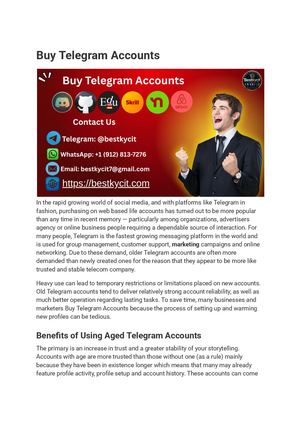 4 Best Sites To Buy Telegram Accounts (Pva Aged)