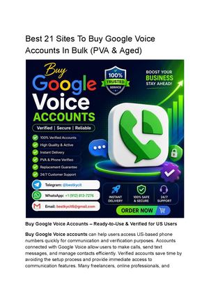 Best 21 Sites To Buy Google Voice Accounts In Bulk (Pva & Aged)