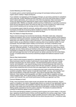 Content Marketing And Seo Synergy