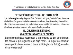 Clase 3 La Ontología