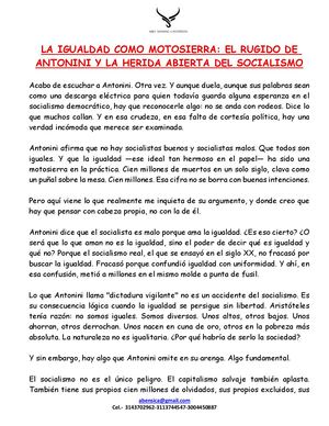 La Igualdad Como Motosierra