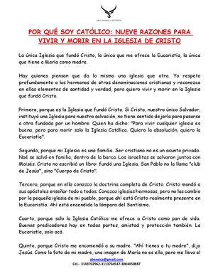 Por Qué Soy Católico