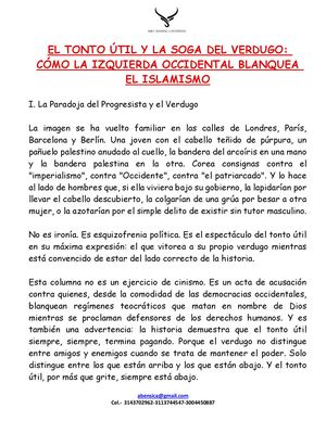 El Tonto ÚTil Y La Soga Del Verdugo