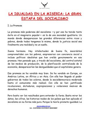 La Igualdad En La Miseria