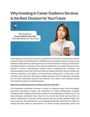 Why Investing In Career Guidance Services Is The Best Decision For Your Future