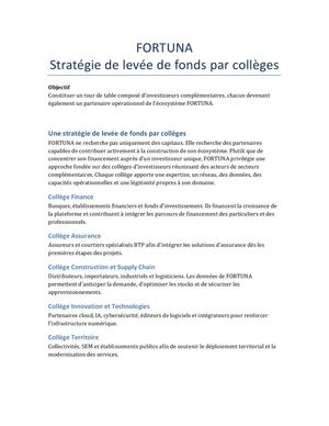 01 Fortuna Strategie Levee De Fonds Par Colleges Ok
