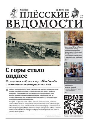 Газета "Плёсские ведомости". Выпуск №453