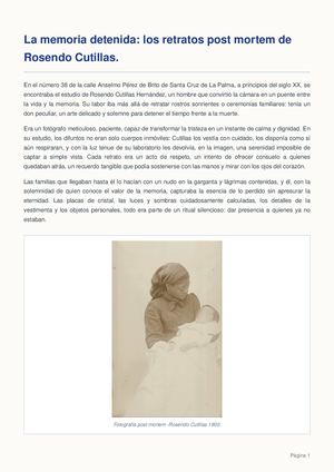 los retratos post mortem de Rosendo Cutillas.