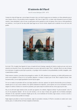 El misterio del Placel.