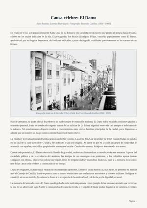 Causa célebre: El Damo