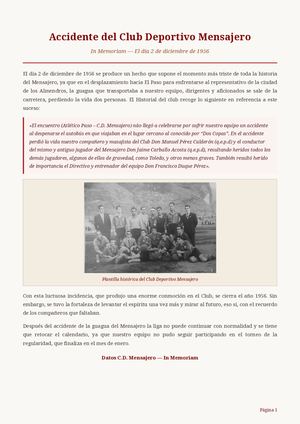 Accidente del Club Deportivo Mensajero.