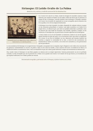 Sirinoque: El Latido Oculto de La Palma.