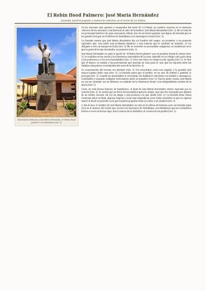 El Robin Hood Palmero José María Hernández