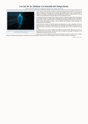La Luz de la Atalaya: La leyenda del fuego fatuo en Santa Cruz de La Palma