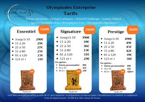 Tarifs 2026 Coach and Life évents