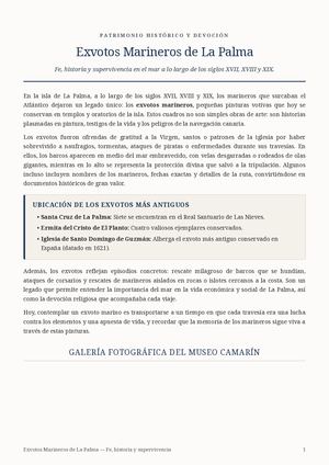 Exvotos marineros de La Palma: fe, historia y supervivencia en el mar.