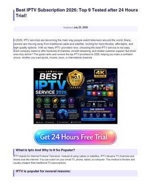 Best IPTV Subscription 2026: Top 9 Tested