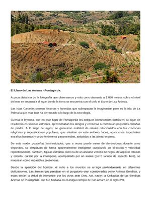 El Llano de Las Ánimas - Puntagorda.