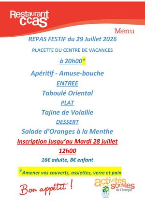Menu Repas Festif 29726