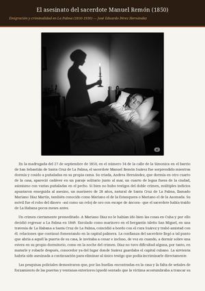 El asesinato del sacerdote Manuel Remón.