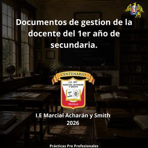 Documentos de gestion de la docente del 1er año de secundaria.