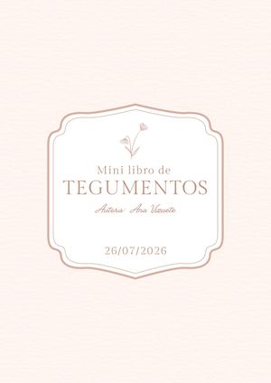 Mini Libro De Tegumentos - Resumen