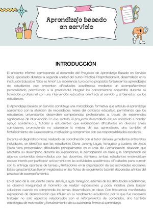 Aprendizaje Basado en Servicio