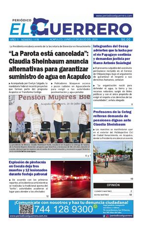 Lunes 27 de julio del 2026