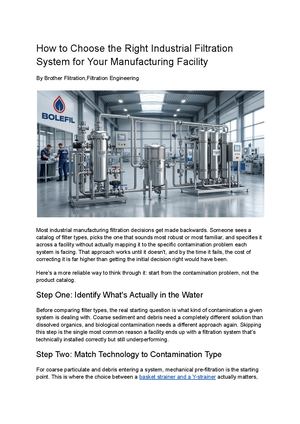 How To Choose The Right Industrial Filtration System For Your Manufacturing Facility (1)