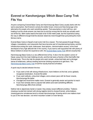 Everest Or Kanchenjunga Which Base Camp Trek Fits You