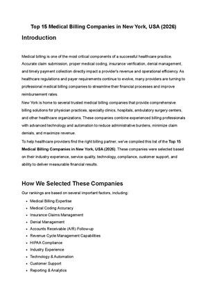 Top 15 Medical Billing Companies