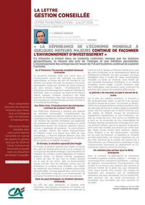 Lettre Gestion Conseillée juillet 2026