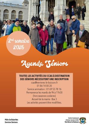 Animations seniors - Programme 2nd Semestre 2026