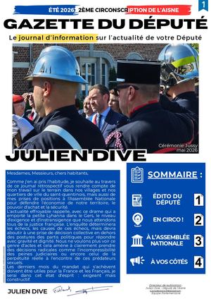 Gazette du Député - Été 2026