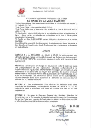 26 AT 1151 Réglementation Du Stationnement Rue Voiture Du 05 08 2026 De 8h à 17h - Publiée Le 27 07 2026