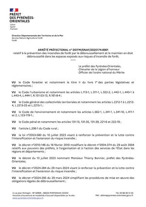 Arrêté préfectoral DDTM-SNAF-2025174-0001