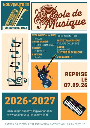 Brochure ECOLE DE MUSIQUE 2026-2027