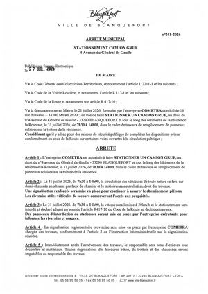 Arrêté n° 241-2026