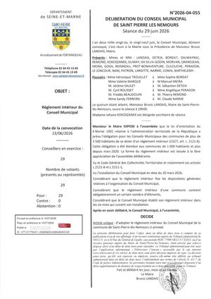 Delib 2026 04 055 Règlement Intérieur Du Conseil Municipal