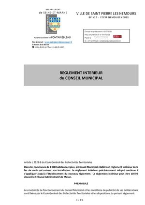 Pj Delib 2026 04 055 Règlement Intérieur Du Conseil Municipal
