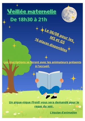 Août 2026 | Dates des veillées de l'accueil de loisirs