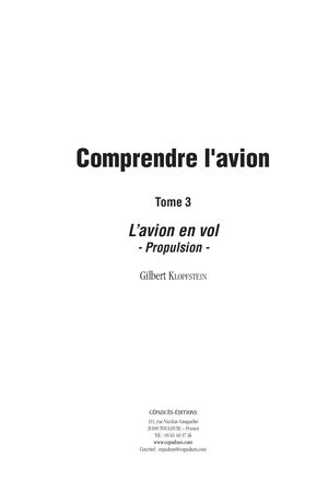 Extrait 2311 Comprendre l'avion. Propulsion. Tome 3