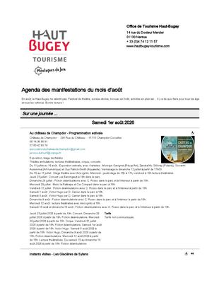 Animations Du Mois - Août - 2026