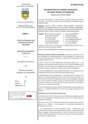 Delib 2026 04 083 Droit Àla Formation Des Élus