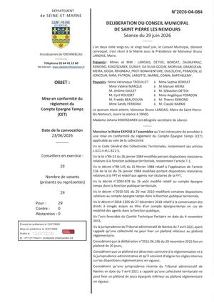 Delib 2026 04 084 Mise En Conformité Du Règlement Du Cet