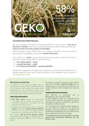 Démarche RSE Geplast