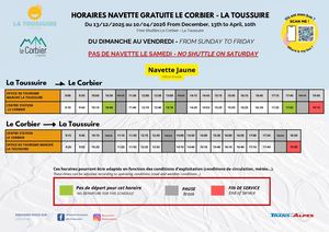 Navette Toussuire - Corbier 2025-2026