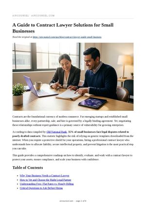 A Guide to Contract Lawyer Solutions for Small Businesses