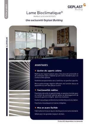 Lame Bioclimatique® Geplast