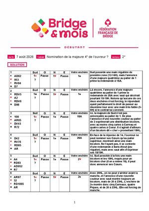 21. Bridge&mois Debutant Solution
